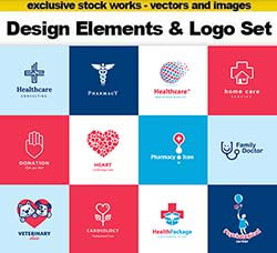 87个精美的矢量标志素材(第一版)：Design Elements and Logo Set